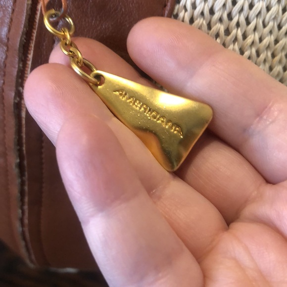 SHARIF AMERICANA Knit Leather Accent Drawstring Bucket Backpack Sling Bag - Picture 12 of 17